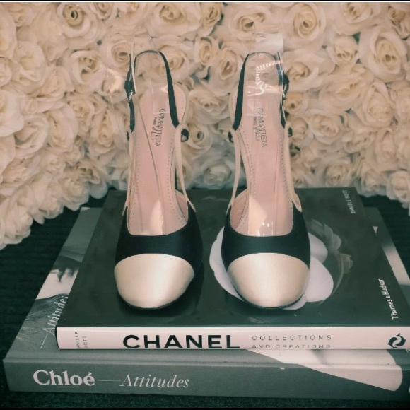 Giambattista Valli Satin Sling Back Heels - Picture 2 of 7